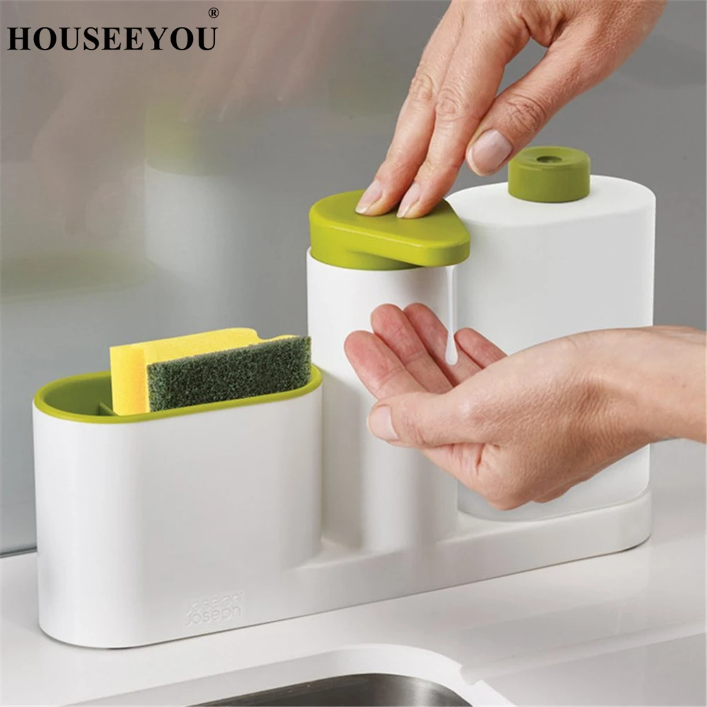 3 IN 1 Sink Container for Cleaning Sponges Brushes and Detergent and Liquid Soap Dispenser Bottle Kitchen Storage Organizer
3 IN 1 Sink Container for Cleaning Sponges Brushes and Detergent and Liquid Soap Dispenser Bottle Kitchen Storage Organizer