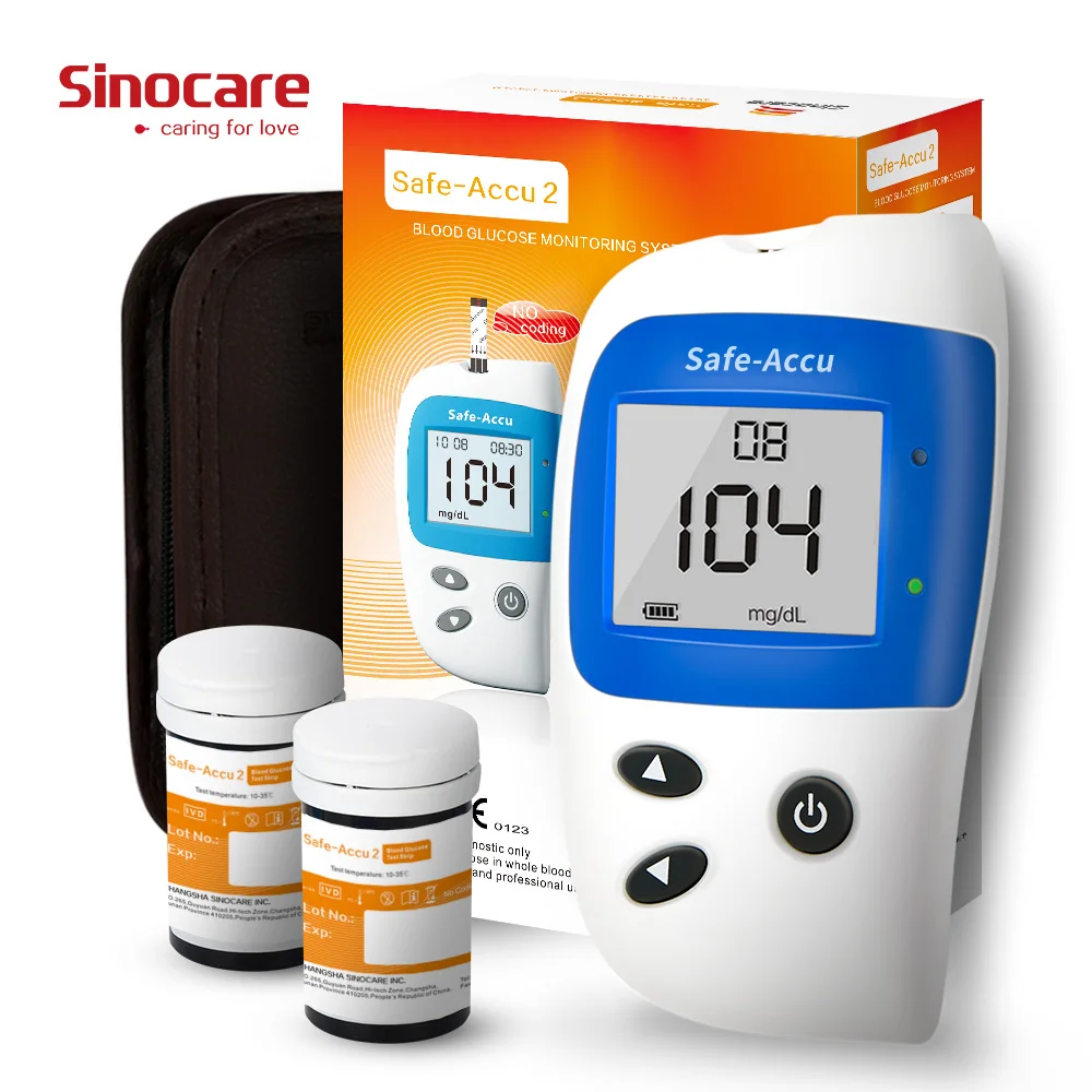 SINOCARE Safe-Accu2 mmol/L Package Blood Glucose Meter with Test strips Reliable Accurate tester Monitoring Glucose medidor
SINOCARE Safe-Accu2 mmol/L Package Blood Glucose Meter with Test strips Reliable Accurate tester Monitoring Glucose medidor