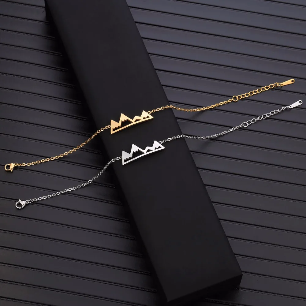 Stainless Steel Hollow Mountain Pattern Bracelet Gold Steel Geometric Charm Bracelet For Women Fashion Jewelry Valentine Gifts
Stainless Steel Hollow Mountain Pattern Bracelet Gold Steel Geometric Charm Bracelet For Women Fashion Jewelry Valentine Gifts