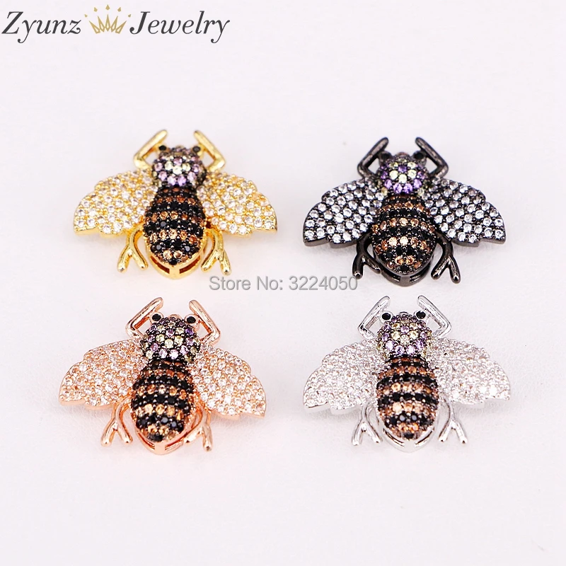 5PCS Colorful CZ Micro Pave Insect Bee Charm Beads Femme Jewelry, Mix Color Copper Bracelet Connector Beads
5PCS Colorful CZ Micro Pave Insect Bee Charm Beads Femme Jewelry, Mix Color Copper Bracelet Connector Beads