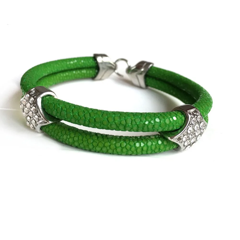 Beichong Fashion 5MM Green Thailand Stingray Leather Silver Stainless Steel Buckle Bracelet Bangle FIT Watch for Gift
Beichong Fashion 5MM Green Thailand Stingray Leather Silver Stainless Steel Buckle Bracelet Bangle FIT Watch for Gift
