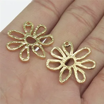 WYSIWYG 3pcs/lot Flower Charms For Jewelry Making 24x25mm High Quality KC Gold Color Accessories For Earring Making
WYSIWYG 3pcs/lot Flower Charms For Jewelry Making 24x25mm High Quality KC Gold Color Accessories For Earring Making