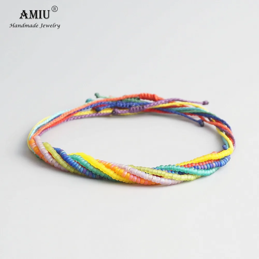 2019 AMIU Handmade Bead Bracelet Lovely Rainbow Color Wax Thread Rope Bracelets & Bangles For Women Men Seed Beads Bracelets
2019 AMIU Handmade Bead Bracelet Lovely Rainbow Color Wax Thread Rope Bracelets & Bangles For Women Men Seed Beads Bracelets