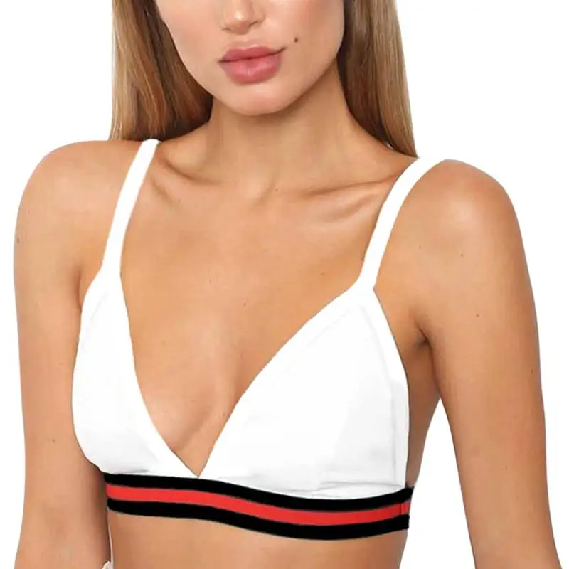 Summer Autumn Women's Camis Short Solid Striped Adjustable Spaghetti Strap Bra Top For Beach And Swimming
Summer Autumn Women's Camis Short Solid Striped Adjustable Spaghetti Strap Bra Top For Beach And Swimming