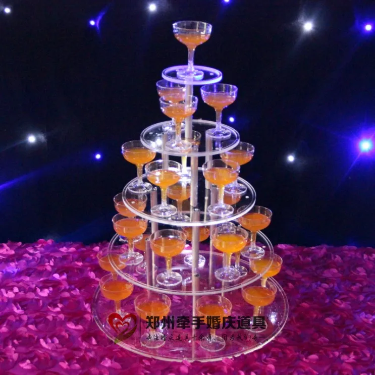 Five tiers Wedding champagne tower wedding Supply props aryclic clear 5 layers Acrylic Goblet wine tower champagne tower Five tiers Wedding champagne tower wedding Supply props aryclic clear 5 layers Acrylic Goblet wine tower champagne tower