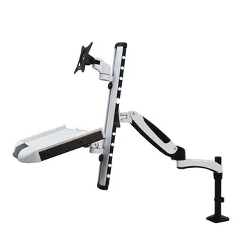 Customized Aluminum Sit-Stand Workstation PS Stand Full Rotation Desktop Monitor Holder Keyboard Holder S03 
Customized Aluminum Sit-Stand Workstation PS Stand Full Rotation Desktop Monitor Holder Keyboard Holder S03