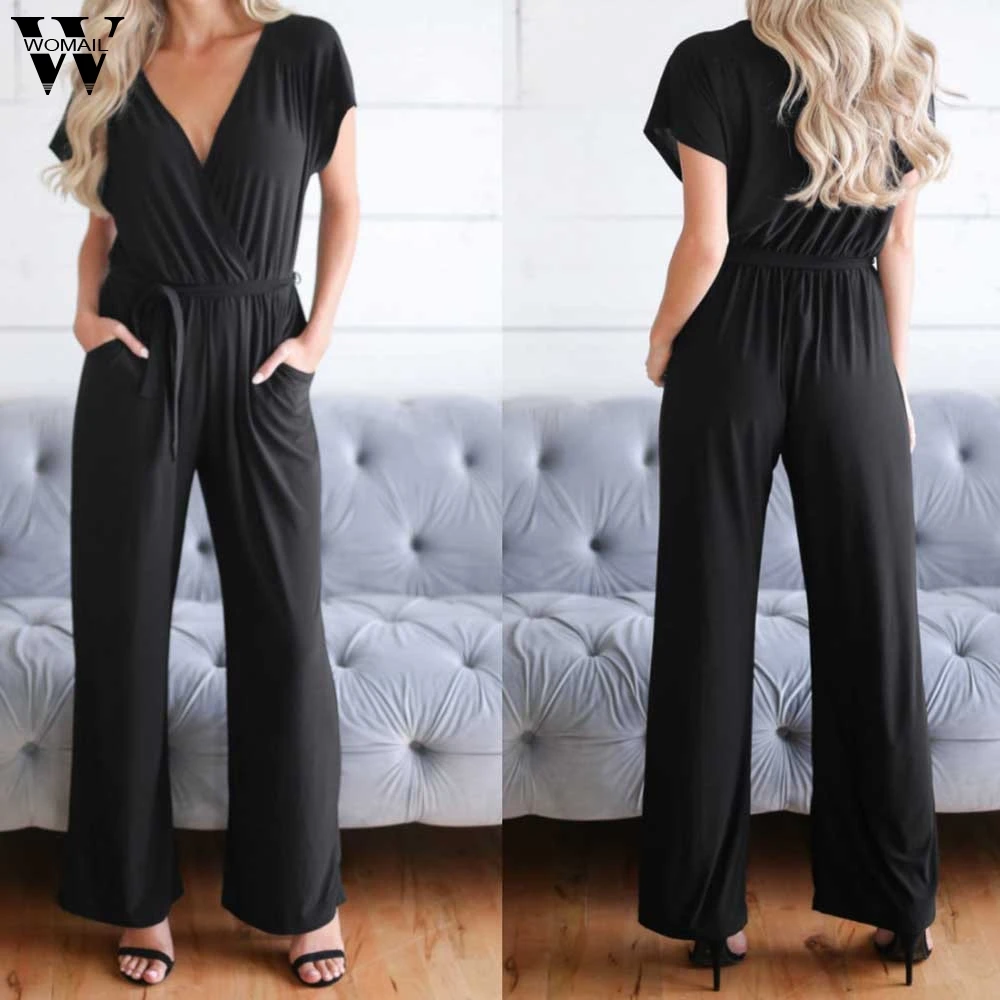 Womail bodysuit Women Summer Fashion Short Sleeve Sexy Plus Size Solid Long Loose Jumpsuit Bodysuit Holiday NEW 2019 dropship A2
Womail bodysuit Women Summer Fashion Short Sleeve Sexy Plus Size Solid Long Loose Jumpsuit Bodysuit Holiday NEW 2019 dropship A2