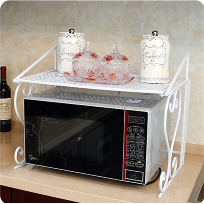 Estante para Horno microondas Estante de Cocina Doble Tipo H Estante de Almacenamiento de Cocina multifunci/ón Metal Acero Inoxidable Montaje f/ácil Ahorro de Espacio