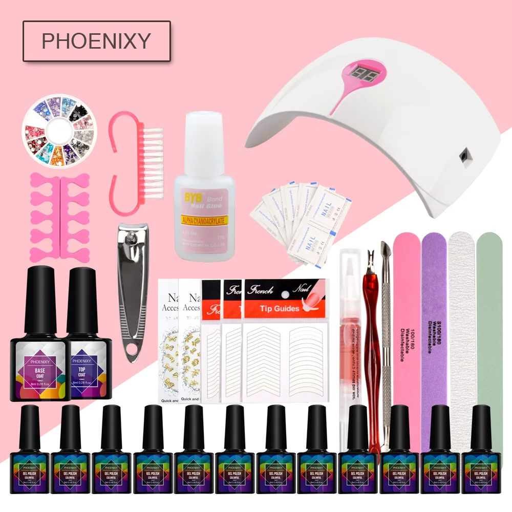 Manicure Set Gel Nail Polish 36W LED Lamp 8ml Gel Polish Soak Off Gel Varnish Semi Permanent Set Nail Art Set A Complete Gel Kit
Manicure Set Gel Nail Polish 36W LED Lamp 8ml Gel Polish Soak Off Gel Varnish Semi Permanent Set Nail Art Set A Complete Gel Kit
