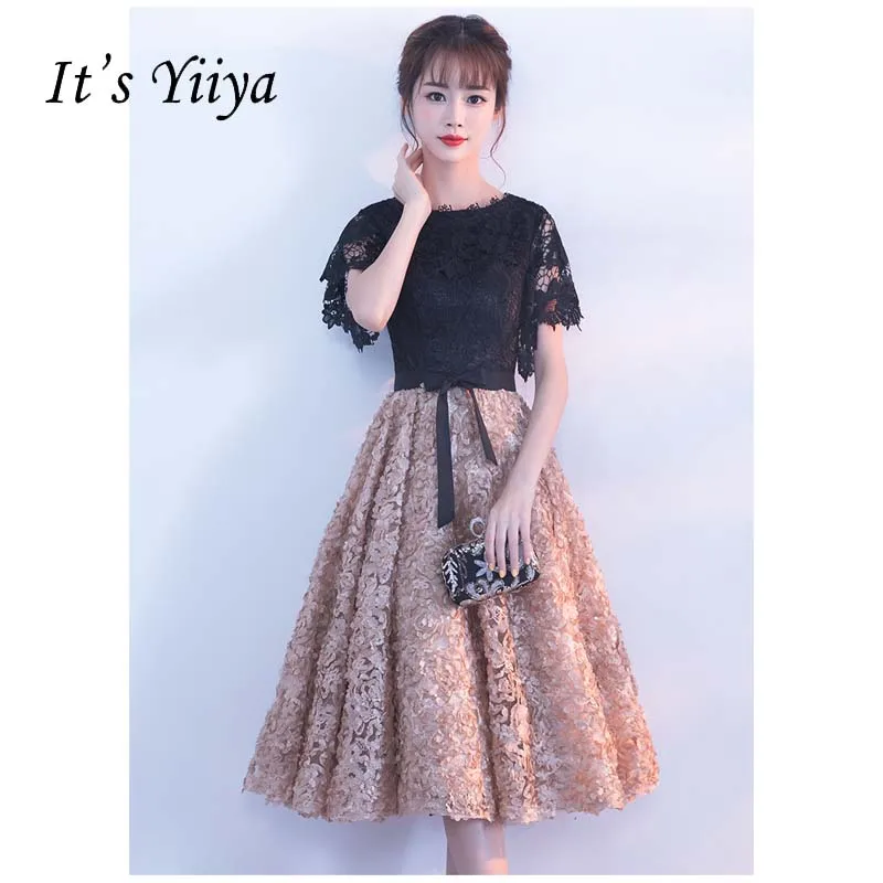 It's YiiYa O-neck Chiffon Flowers Floral Appliques Tea Length Bow Bridesmaids Dresses Zipper Illusion Short Formal Dress YS030
It's YiiYa O-neck Chiffon Flowers Floral Appliques Tea Length Bow Bridesmaids Dresses Zipper Illusion Short Formal Dress YS030
