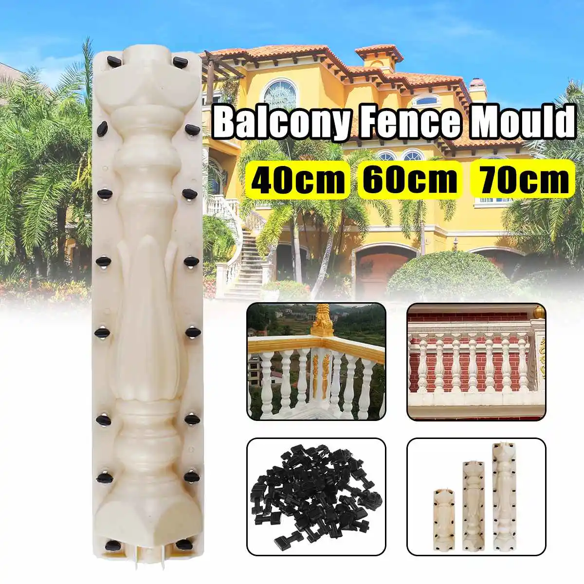 3 Sizes Concrete Roman Column Mould DIY Home Cement Railing Column Plastic Casting Building Balcony Fence Mould Garden Tools
3 Sizes Concrete Roman Column Mould DIY Home Cement Railing Column Plastic Casting Building Balcony Fence Mould Garden Tools