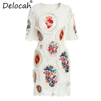 Delocah Women Summer Dresses Runway Fashion Half Sleeve Appliques Lace Ruffles Elegant Vintage Vacation A-Line Short Dresses
Delocah Women Summer Dresses Runway Fashion Half Sleeve Appliques Lace Ruffles Elegant Vintage Vacation A-Line Short Dresses