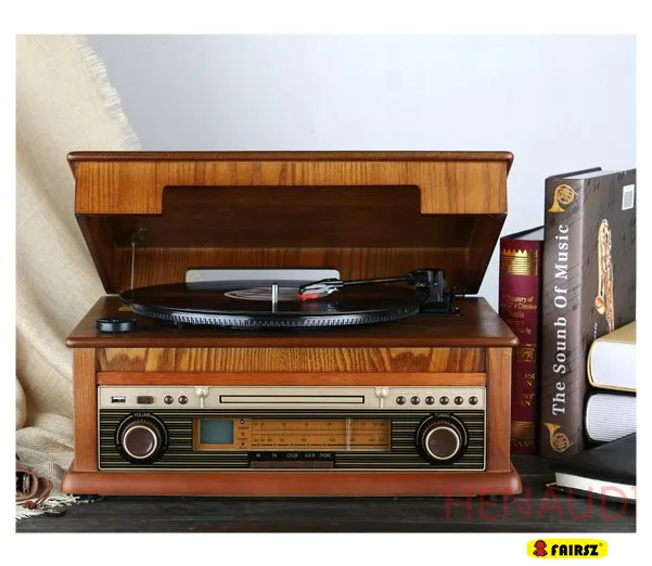 Bluetooth 4.0 Wooden Vinyl Turntable LP player phonograph with function of CD//USB/ LP-MP3 recorder 220V
Bluetooth 4.0 Wooden Vinyl Turntable LP player phonograph with function of CD//USB/ LP-MP3 recorder 220V