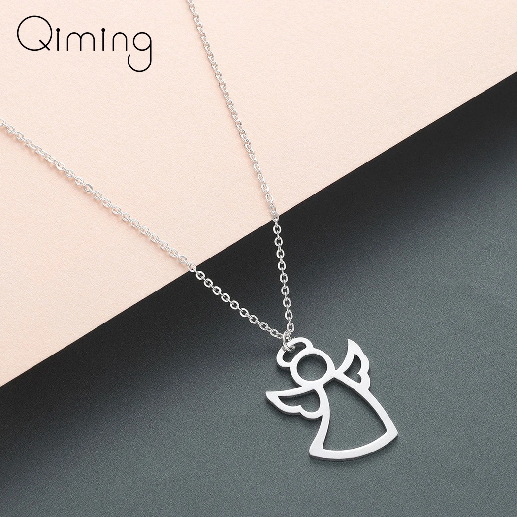 Stainless Steel Angle Necklace For Baby Women Amulet Cute Simple Jewelry Accessories Fashion Pendant Wings Necklace Choker
Stainless Steel Angle Necklace For Baby Women Amulet Cute Simple Jewelry Accessories Fashion Pendant Wings Necklace Choker