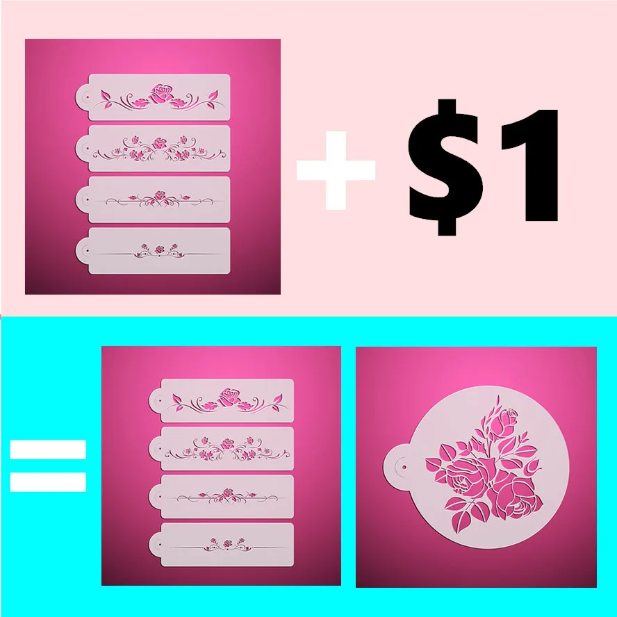 Rose Design3# Valentine Wedding Cake Stencil Set,Plastic Cake Side Lace Stencil Stencil,Fondant Cake Tools,Cake Supplies ST-3177 
Rose Design3# Valentine Wedding Cake Stencil Set,Plastic Cake Side Lace Stencil Stencil,Fondant Cake Tools,Cake Supplies ST-3177