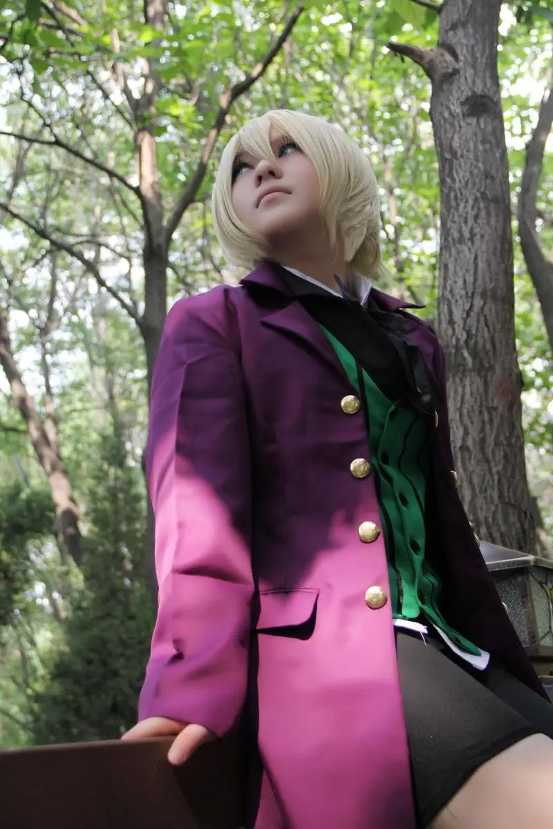 Аниме Black Butler 2 Kuroshitsuji Alois Trancy наряд униформа костюмы для косплея полный комплект