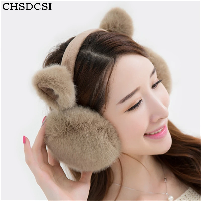 CHSDCSI New Fashion Elegant Rabbit Winter Earmuffs Women Warm Fur Earmuffs Lovely Ear Warmers Gifts For Girls Cover Ears
CHSDCSI New Fashion Elegant Rabbit Winter Earmuffs Women Warm Fur Earmuffs Lovely Ear Warmers Gifts For Girls Cover Ears