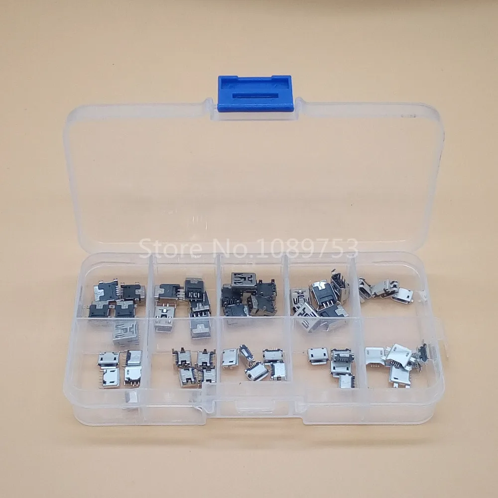 10 models 50pcs/lot micro USB connector, mini usb jack tail socket for charging port
10 models 50pcs/lot micro USB connector, mini usb jack tail socket for charging port