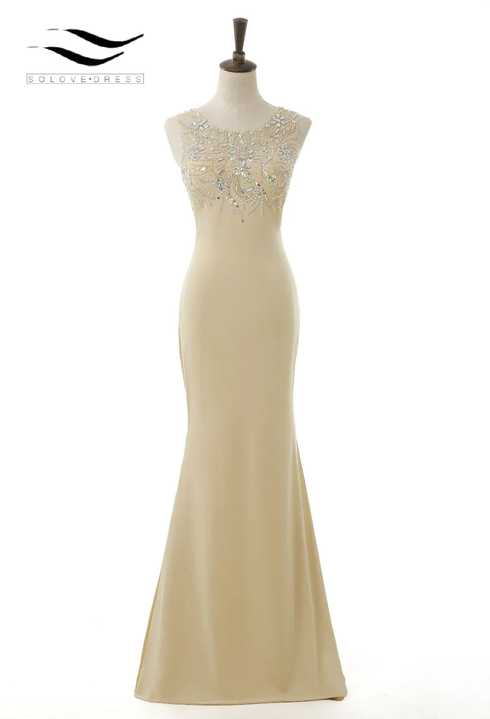 O-Neck Mermaid Sleeveless Stain Bridesmaid Dress Long Beads and Crystals Evening Party Gown with Pattern Prom Dres SL-B15
O-Neck Mermaid Sleeveless Stain Bridesmaid Dress Long Beads and Crystals Evening Party Gown with Pattern Prom Dres SL-B15