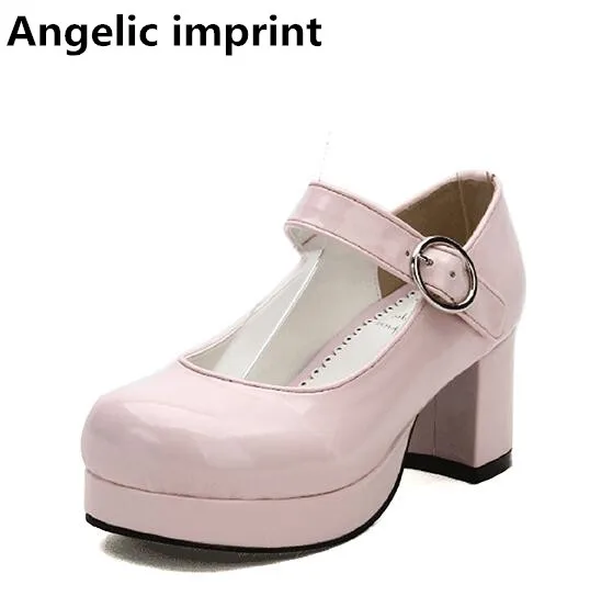 Angelic imprint woman mori girl lolita cosplay shoes lady high heels pumps women princess dress party shoes 33-47 pink red black
Angelic imprint woman mori girl lolita cosplay shoes lady high heels pumps women princess dress party shoes 33-47 pink red black