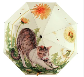 Women Windproof Reverse Folding Umbrella 3D Beige Cat Game Flower Print Rainy Umbrellas Girls Kids Anti-UV Sunny Umbrella B453
Women Windproof Reverse Folding Umbrella 3D Beige Cat Game Flower Print Rainy Umbrellas Girls Kids Anti-UV Sunny Umbrella B453