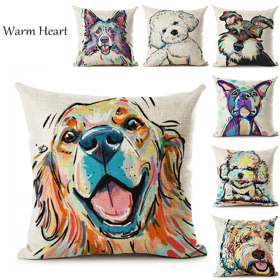 Watercolor Animal Pillow Case Chihuahua Labrador Dog Cushion 45*45 CM Cotton Linen Decorative For Home Hotel Throw Pillow Cover
Watercolor Animal Pillow Case Chihuahua Labrador Dog Cushion 45*45 CM Cotton Linen Decorative For Home Hotel Throw Pillow Cover
