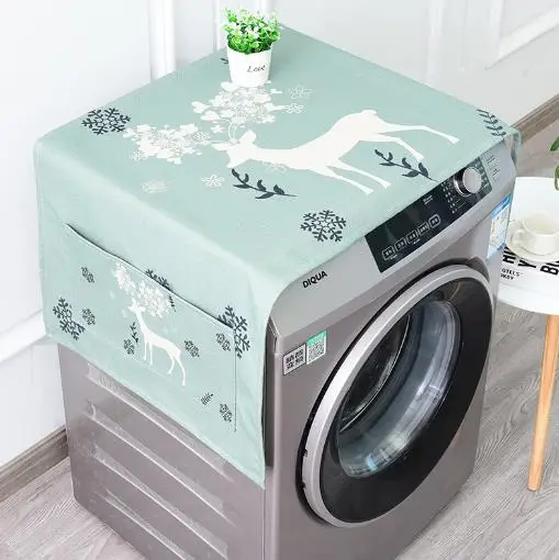 Christmas party decorations refrigerator cover cloth washing machine covers cotton linen printed cartoon deer covers thicken
Christmas party decorations refrigerator cover cloth washing machine covers cotton linen printed cartoon deer covers thicken