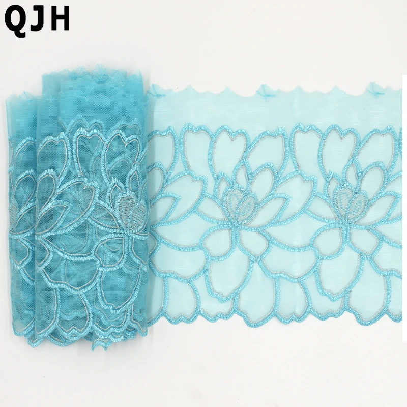 1Yard 16.5cm Width Lace Fabric DIY Handmade Garment Accessories Sewing Swiss Embroidery Lace Trim Mint blue Textile Cloth
1Yard 16.5cm Width Lace Fabric DIY Handmade Garment Accessories Sewing Swiss Embroidery Lace Trim Mint blue Textile Cloth