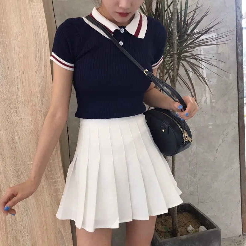 2018 Summer Girls Fashion Skirt Sets Knitted Shirt Pleated Mini Skirt Suits Two Piece Retro Patchwork Tracksuits Skirt Sets
2018 Summer Girls Fashion Skirt Sets Knitted Shirt Pleated Mini Skirt Suits Two Piece Retro Patchwork Tracksuits Skirt Sets