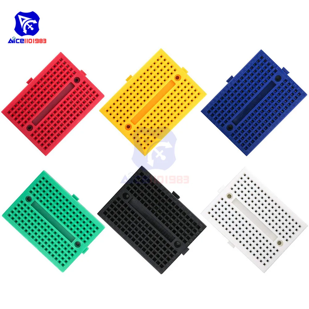 1 Piece 6 Color Value 170 Tie-Points Mini Breadboard with Stitching Holes Stickup for Arduino Prototype Shield
1 Piece 6 Color Value 170 Tie-Points Mini Breadboard with Stitching Holes Stickup for Arduino Prototype Shield