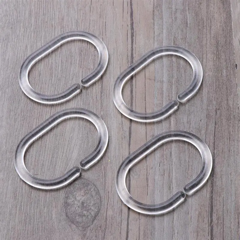 White Shower Curtain Rings Plastic Curtain C Rings Hook Hanger Bath Drape Loop Clip Glide-24 Pack White Shower Curtain Rings Plastic Curtain C Rings Hook Hanger Bath Drape Loop Clip Glide-24 Pack