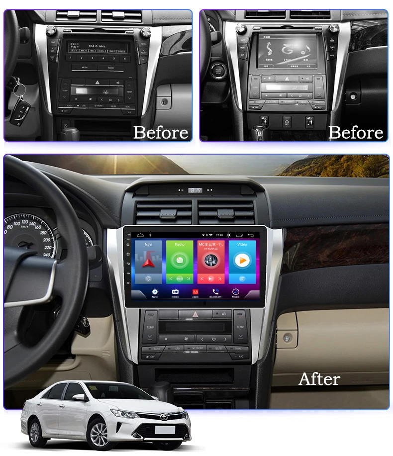 Smart Full touch Android 8.1 car gps navigation player for TOYOTA Camry 2015 stereo radio bluetooth multimedia DSP head unit
Smart Full touch Android 8.1 car gps navigation player for TOYOTA Camry 2015 stereo radio bluetooth multimedia DSP head unit