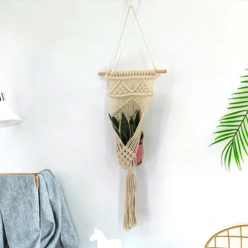 Handmade Macrame Plant Hanger Flower Pot Hanger For Wall Decoration Countyard Garden Home Decor DIY Flower Plant Hanger Rope
Handmade Macrame Plant Hanger Flower Pot Hanger For Wall Decoration Countyard Garden Home Decor DIY Flower Plant Hanger Rope