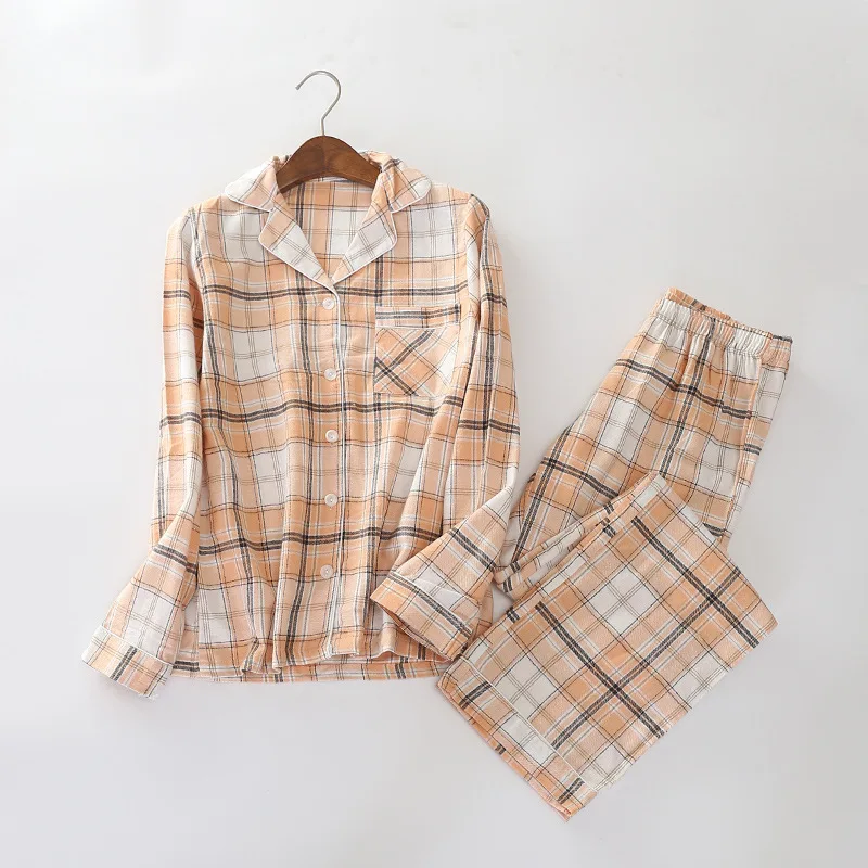 M-6XL Long Sleeve Pure Cotton Yarn Dyed Flannel Pajamas Leisurewear Suit Plaid Trousers Pyjamas Women Plus Size Pajama Set 32-46
M-6XL Long Sleeve Pure Cotton Yarn Dyed Flannel Pajamas Leisurewear Suit Plaid Trousers Pyjamas Women Plus Size Pajama Set 32-46