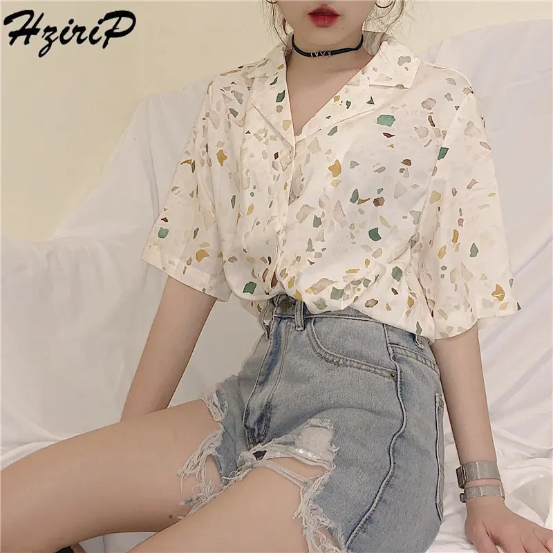 Hzirip Hot Stylish 2019 Fashion Casual Sweet Simple Print Loose Sexy High Quality V-Neck Short Sleeve Free Women Chiffon Shirts
Hzirip Hot Stylish 2019 Fashion Casual Sweet Simple Print Loose Sexy High Quality V-Neck Short Sleeve Free Women Chiffon Shirts