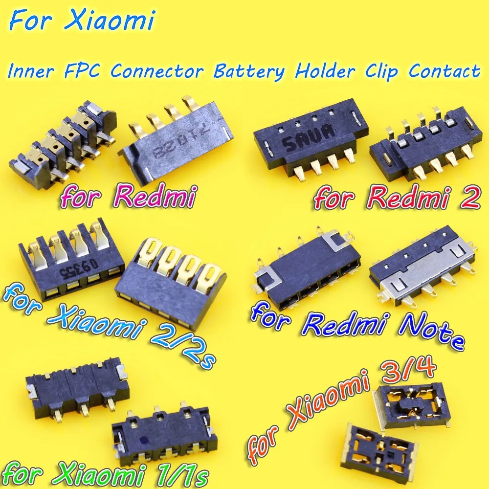 New FPC Connector Battery For Xiaomi 1/1s/2/2s/3/4 for Redmi 2/Note for Hongmi Connector contact Clip on motherboard mainboard
New FPC Connector Battery For Xiaomi 1/1s/2/2s/3/4 for Redmi 2/Note for Hongmi Connector contact Clip on motherboard mainboard
