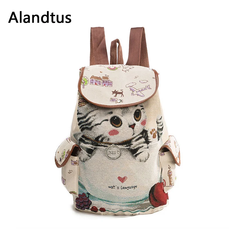 Alandtus Cartoon Cute Cat Print Women School Backpack Casual Travel Canvas Backpacks For Teenager Girls Bagpack Mochila Feminina
Alandtus Cartoon Cute Cat Print Women School Backpack Casual Travel Canvas Backpacks For Teenager Girls Bagpack Mochila Feminina