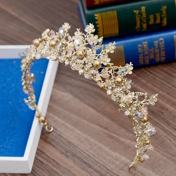 Brides Hair Jewelry Baroque Handmade Beaded Luxury Pink Gold Crowns Crystal Tiara Sweet Princess Tiaras Wedding Hair Accessories
Brides Hair Jewelry Baroque Handmade Beaded Luxury Pink Gold Crowns Crystal Tiara Sweet Princess Tiaras Wedding Hair Accessories