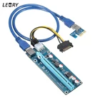 Image USB 3.0 Extender Cable Converter SATA PCI Express PCI E 1X to 16X Riser Card 6 Pin DC Power Supply Cable 60CM For Bitcoin Mining