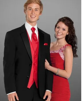 Fashionable Two Button Black Groom Tuxedos Groomsmen Men's Wedding Prom Suits Custom Made (Jacket+Pants+Vest+Tie) K:64
Fashionable Two Button Black Groom Tuxedos Groomsmen Men's Wedding Prom Suits Custom Made (Jacket+Pants+Vest+Tie) K:64