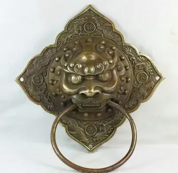 7" Chinese Fengshui Copper Lion Fu Foo Dog Mask Head Phoenix Dragon Door knocker
7" Chinese Fengshui Copper Lion Fu Foo Dog Mask Head Phoenix Dragon Door knocker