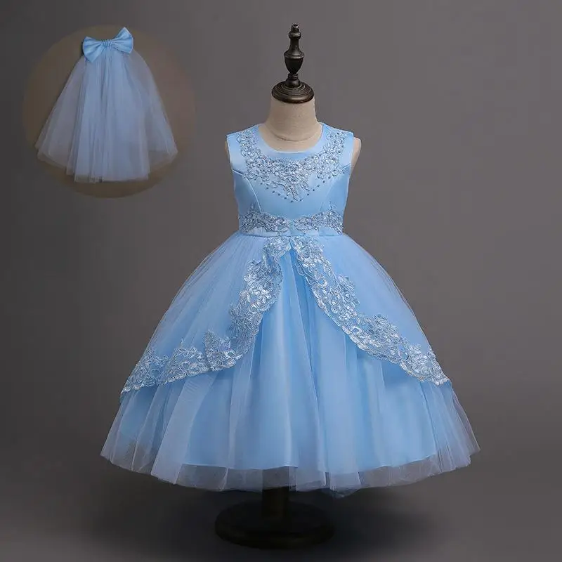 110-160cm Little Girl Ceremonies Dress Baby Children's Clothing Tutu Kids Dresses for Girls Clothes Wedding Party Gown
110-160cm Little Girl Ceremonies Dress Baby Children's Clothing Tutu Kids Dresses for Girls Clothes Wedding Party Gown