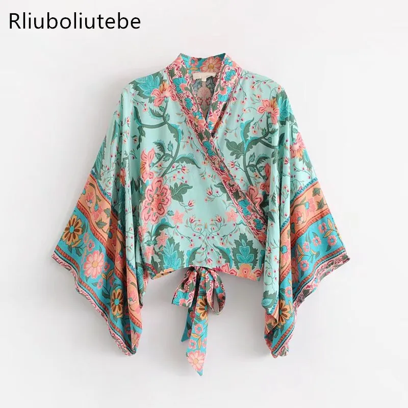Spring Summer Kimono Beach Blouse Shawl Women Vintage Printed Cardigan Poncho Batwing Sleeve kimonos de mujer Sexy Boho
Spring Summer Kimono Beach Blouse Shawl Women Vintage Printed Cardigan Poncho Batwing Sleeve kimonos de mujer Sexy Boho