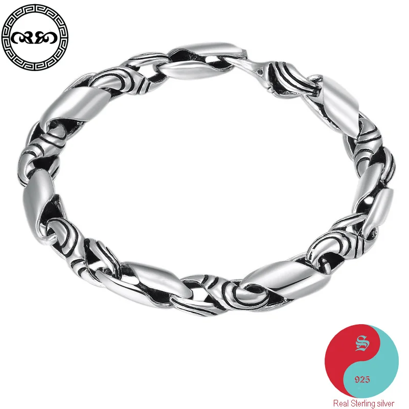 Retro nepalese luck Real Pure S95 sterling silver minimalist chunky chain bracelet men's homme bracelet Fine Jewelry pai nosso
Retro nepalese luck Real Pure S95 sterling silver minimalist chunky chain bracelet men's homme bracelet Fine Jewelry pai nosso