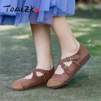 Hand-made leather women's shoes four seasons flat comfortable vintage casual shoes with top layer of cowhide single shoes
Hand-made leather women's shoes four seasons flat comfortable vintage casual shoes with top layer of cowhide single shoes