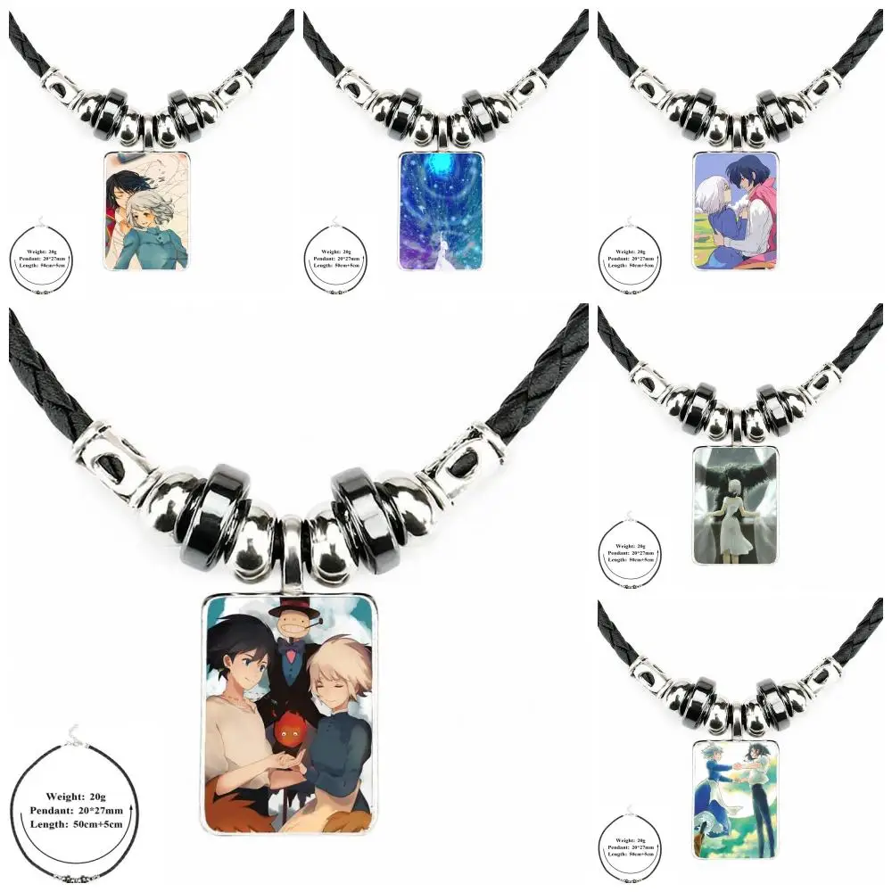 EJ Glaze Aj18 Howl Moving Castle Anime Art Illust Jewelry Black Leather Bead Pendant Glass Cabochon Choker Pendant Necklace
EJ Glaze Aj18 Howl Moving Castle Anime Art Illust Jewelry Black Leather Bead Pendant Glass Cabochon Choker Pendant Necklace