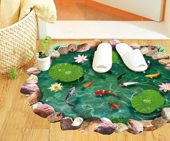 ( 3D Fish pond cartoon flower leaf goldfish lotus bedroom living room Floor toilet wall stickers removable waterproof home decor
( 3D Fish pond cartoon flower leaf goldfish lotus bedroom living room Floor toilet wall stickers removable waterproof home decor