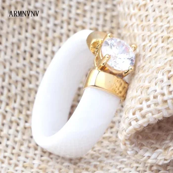 ARMNVNV 10pcs/lot White Black Ceramic Rings For Women Gold Color Women Wedding Engagement Jewelry
ARMNVNV 10pcs/lot White Black Ceramic Rings For Women Gold Color Women Wedding Engagement Jewelry