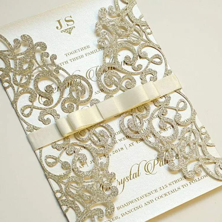 50pcs Laser Cut glitter paper Birthday invitations card meeting party wedding invitation card(laser cut card only)
50pcs Laser Cut glitter paper Birthday invitations card meeting party wedding invitation card(laser cut card only)