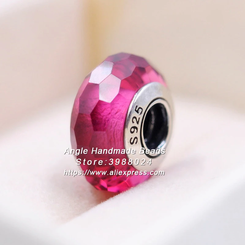 Fashion Jewelry 2pcs S925 Sterling Silver Core Rose Red Faceted Murano Glass Charm Beads Fit dora DIY Bracelet Necklace ZS322
Fashion Jewelry 2pcs S925 Sterling Silver Core Rose Red Faceted Murano Glass Charm Beads Fit dora DIY Bracelet Necklace ZS322
